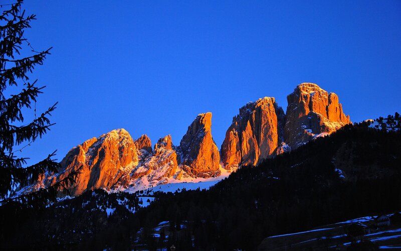 Sunset on the Dolomites