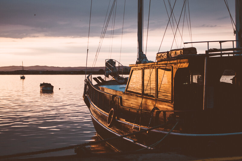 Sunset on the harbor