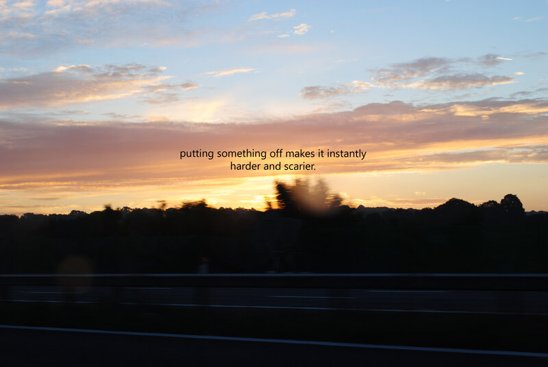 sunset on the highway
