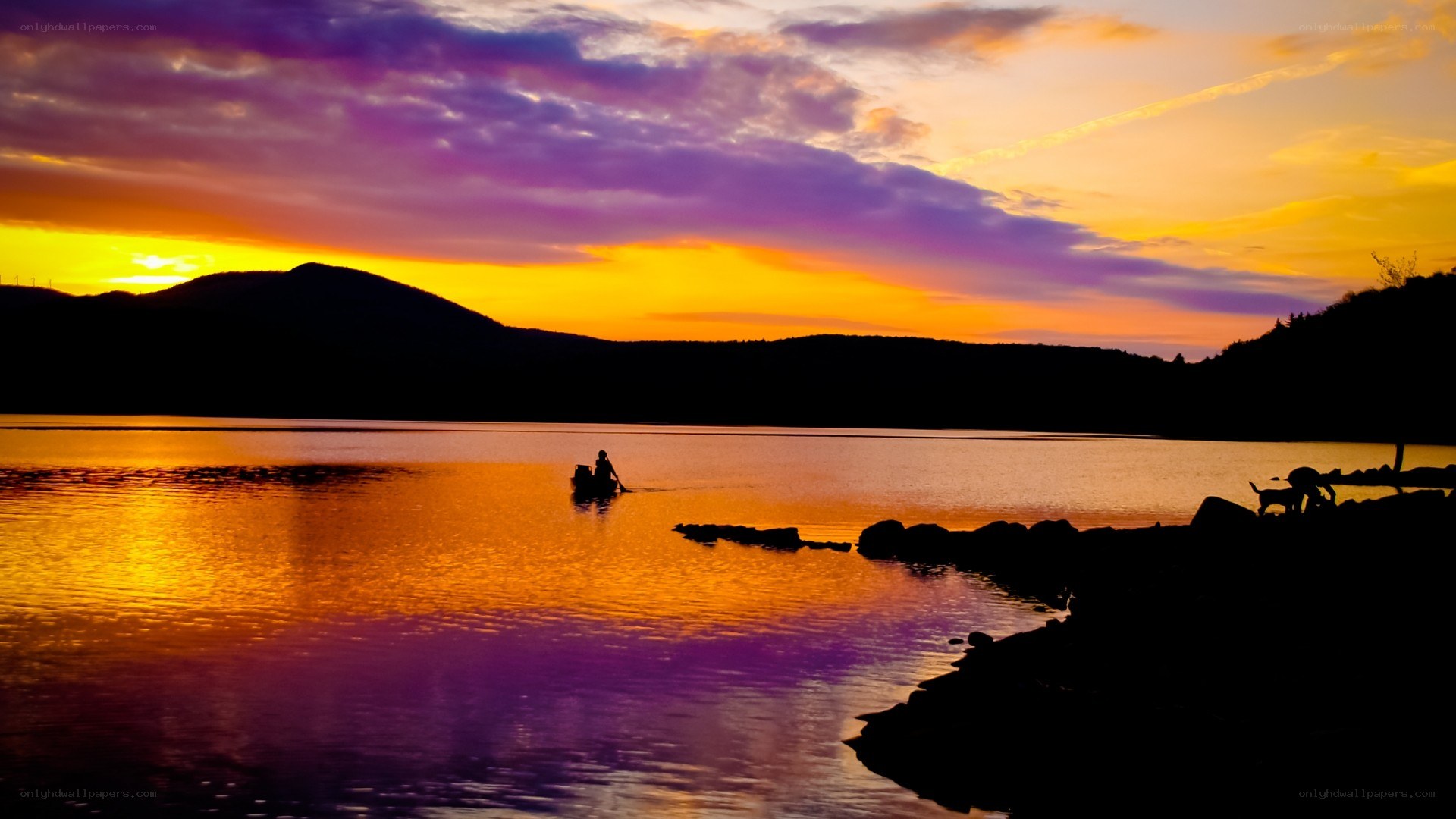 Sunset on the lake