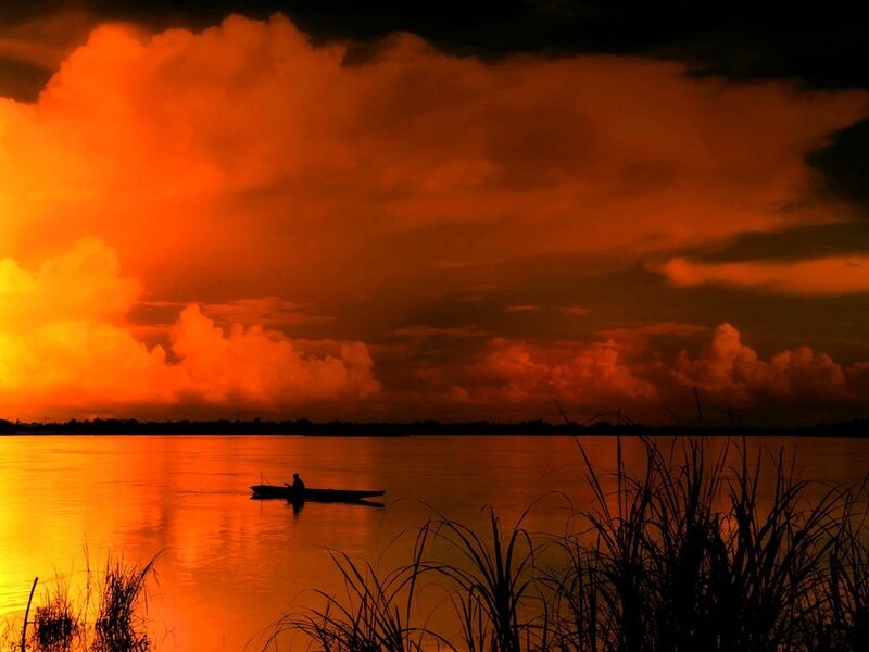 Sunset on the river