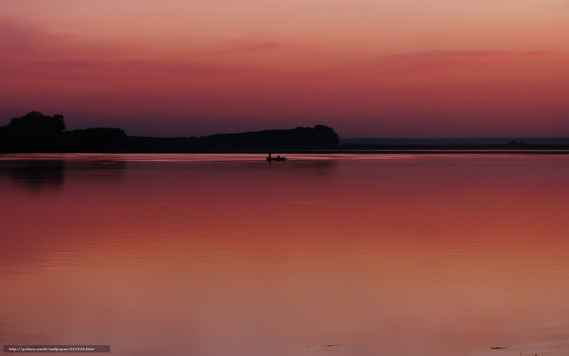 Sunset on the river