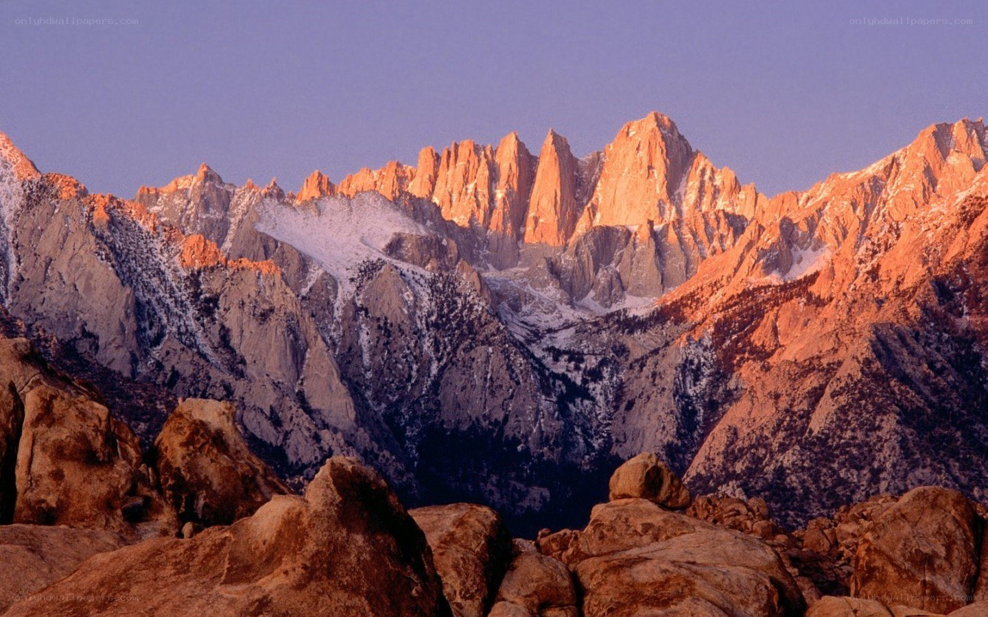 Sunset on the Sierra Nevada