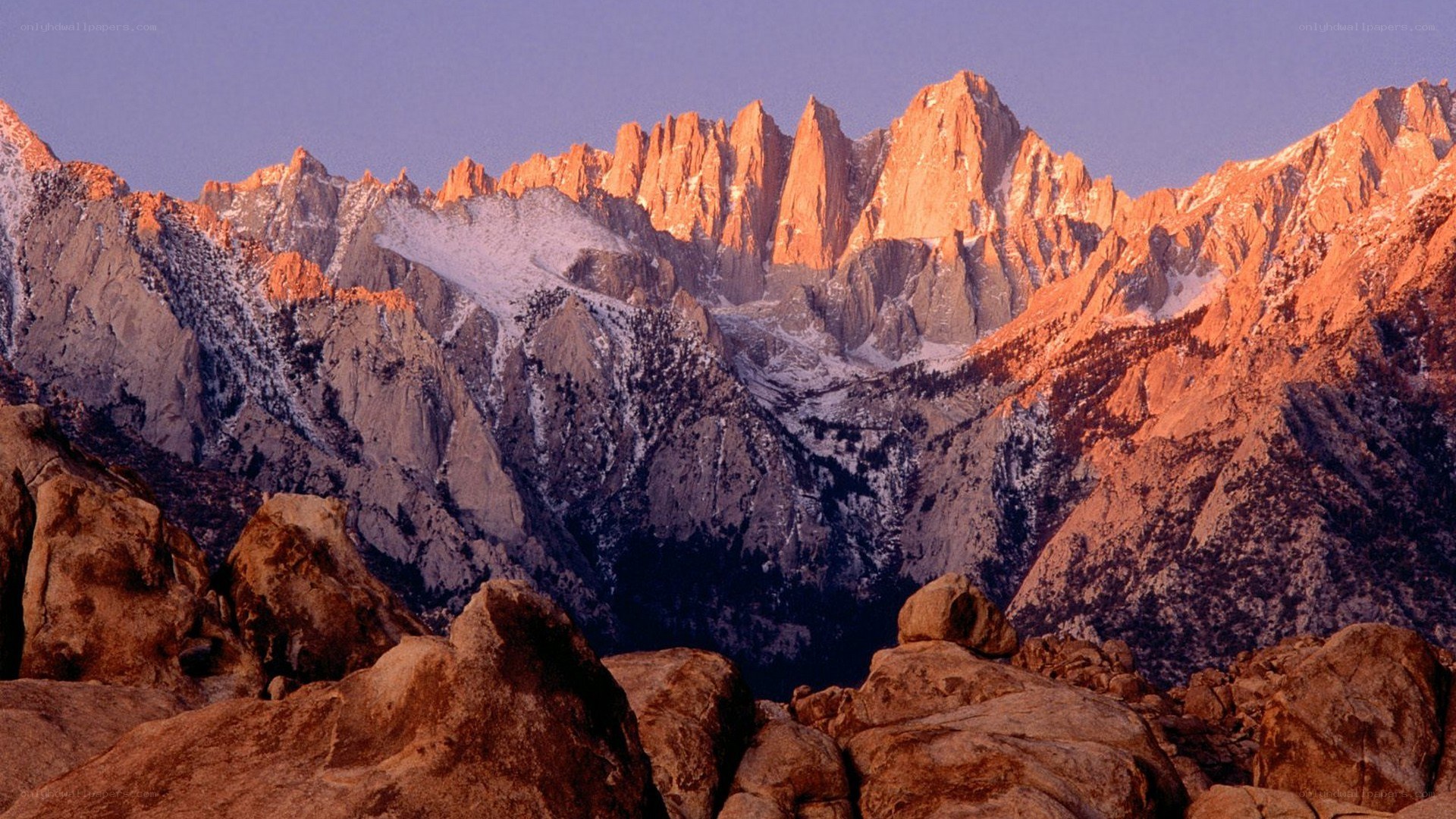Sunset on the Sierra Nevada