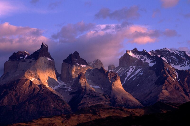 Sunset on the Torres del Paine