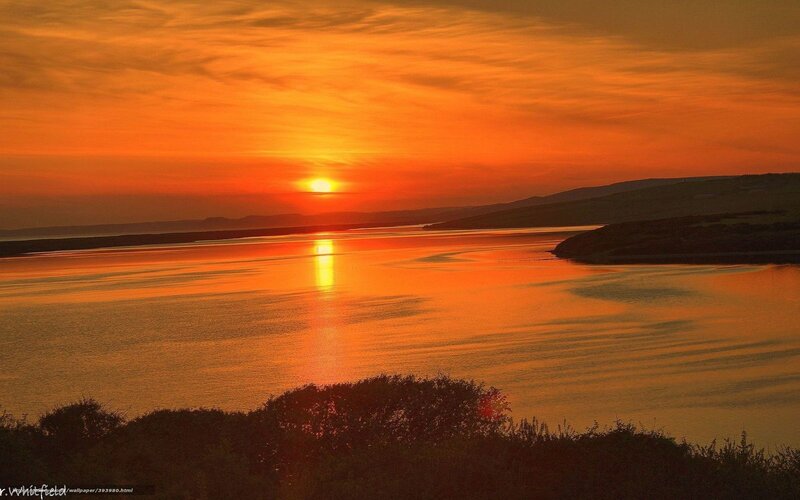Sunset over a Bay