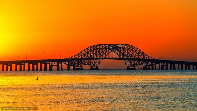 Sunset over a bridge