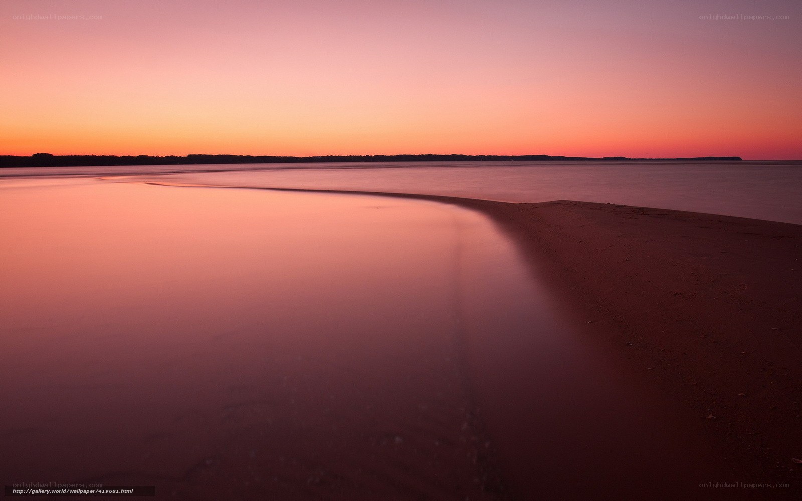 sunset over a calm beach