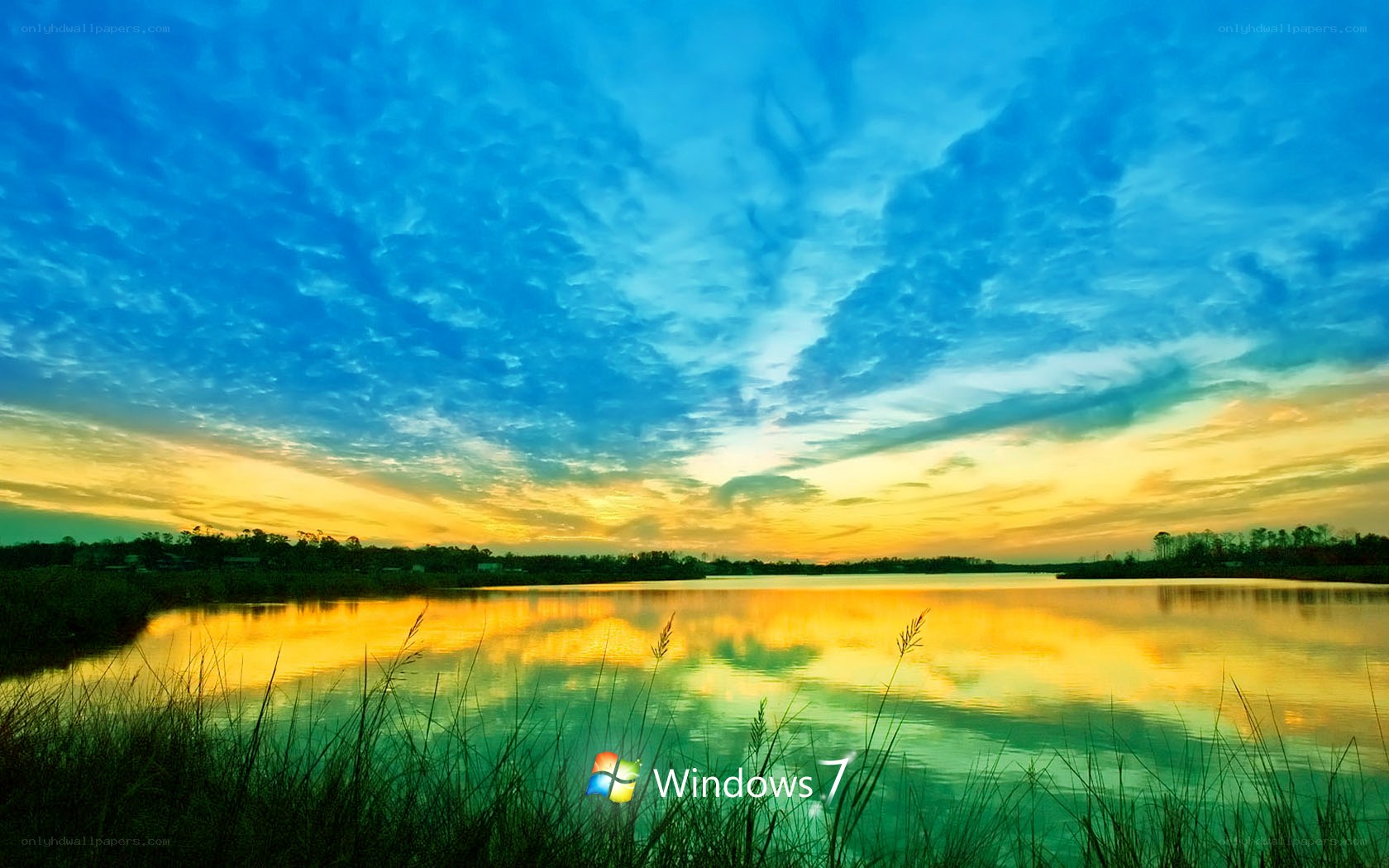 sunset over a calm lake