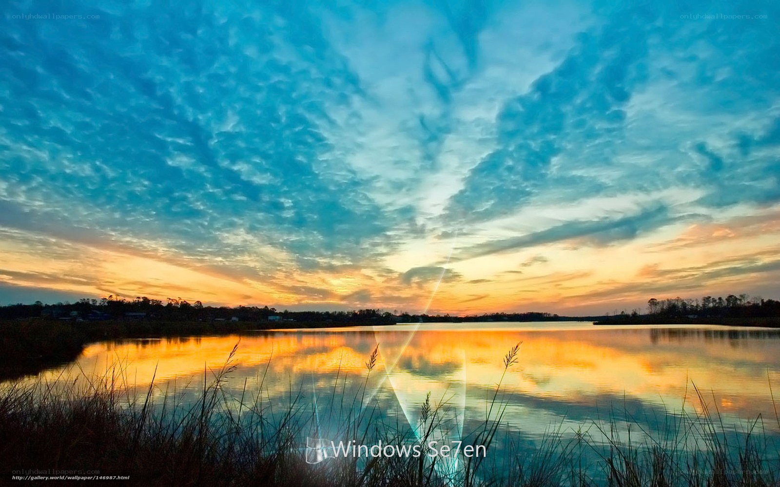 sunset over a calm lake