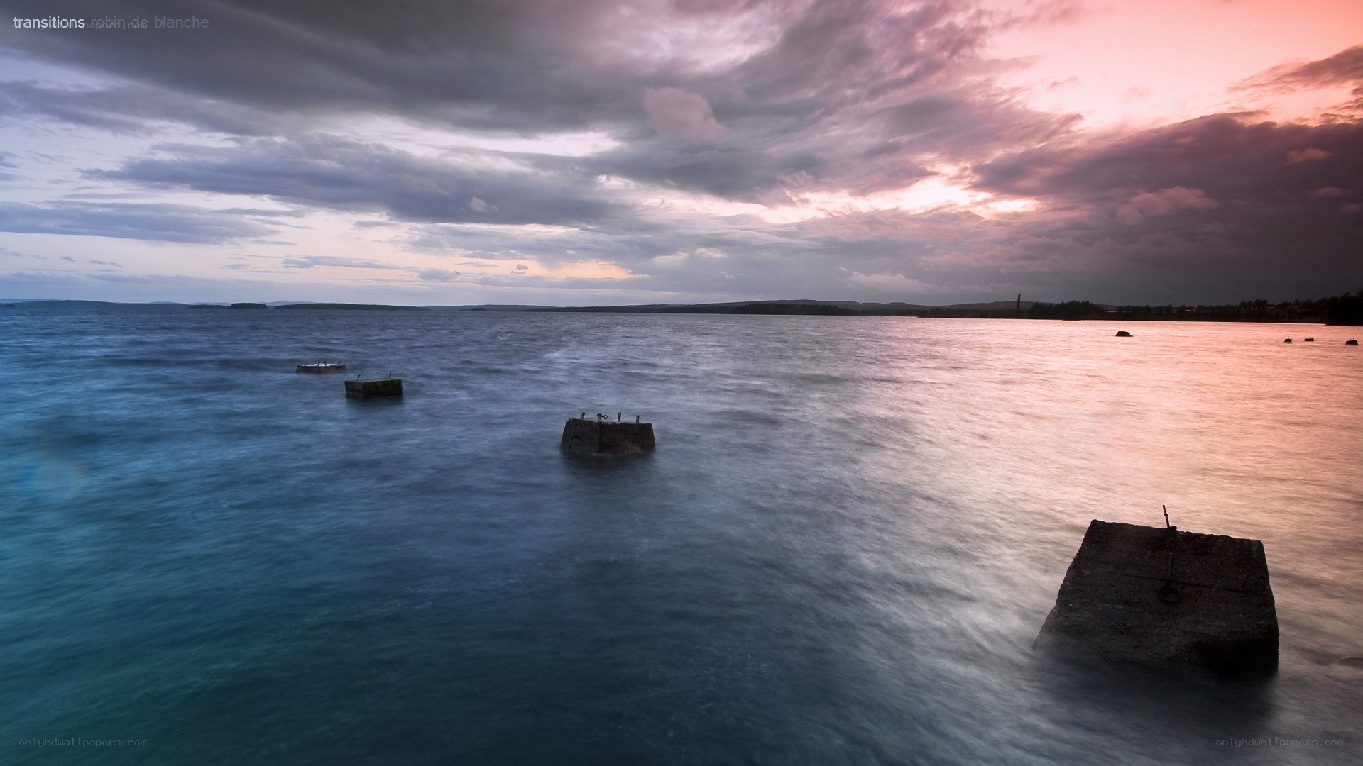 Sunset over a calm sea