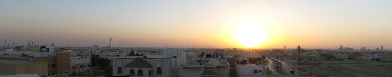 Sunset over a cityscape