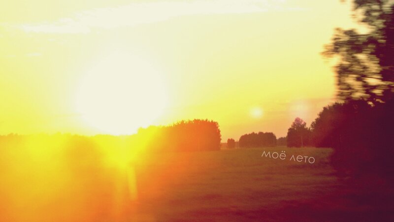 sunset over a field