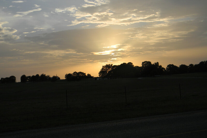 Sunset over a Field — Yellow, Serene, Photograph
