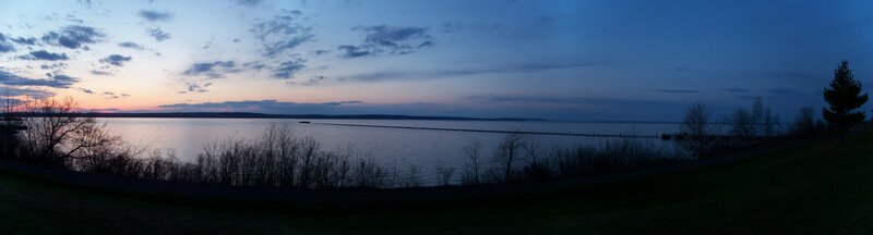 sunset over a lake