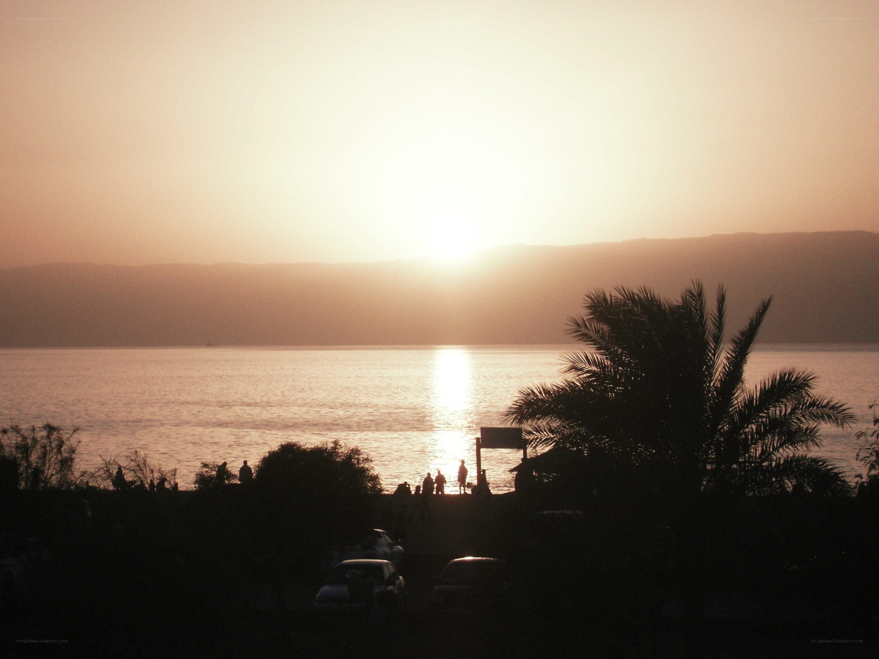 Sunset over a lake