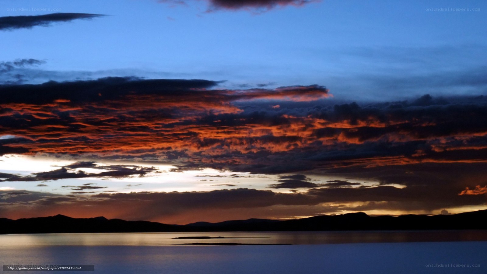 sunset over a lake
