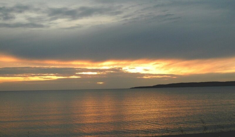 Sunset over a Lake — Orange