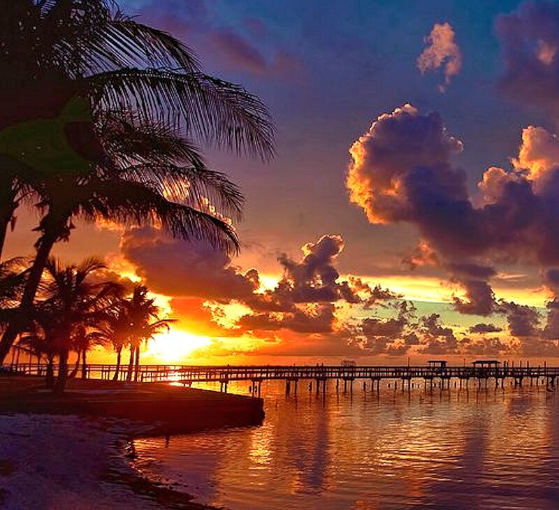 Sunset over a Pier — Orange