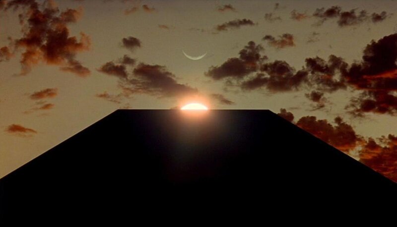 Sunset over a pyramid