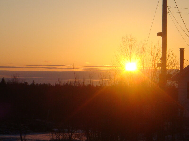 Sunset over a quiet landscape