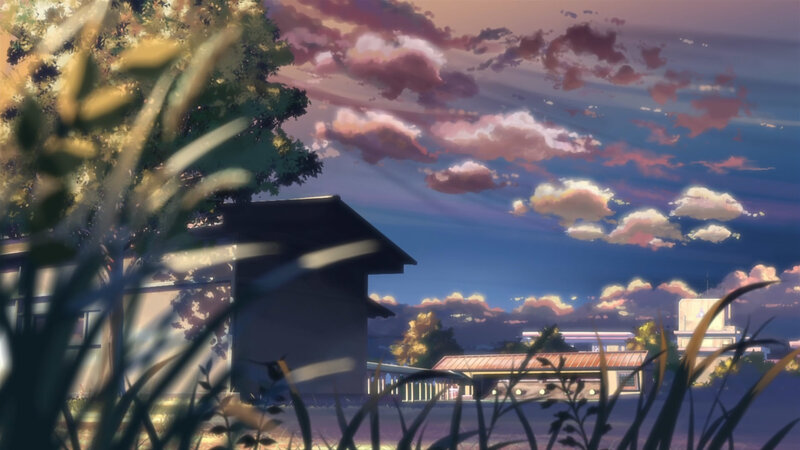 Sunset over a quiet town