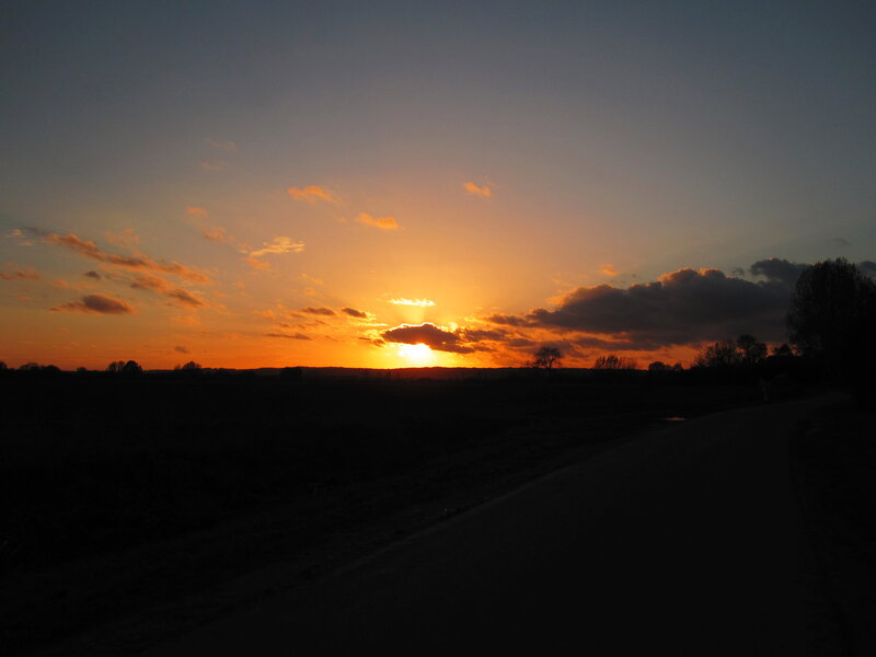 Sunset over a Road