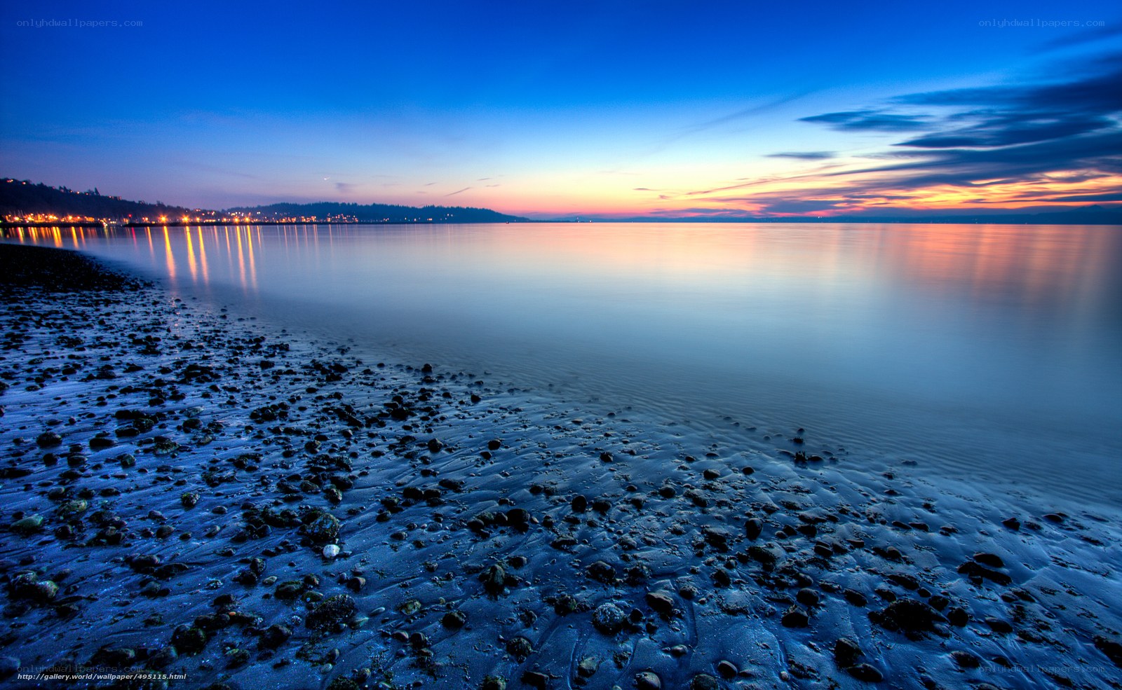 sunset over a rocky beach