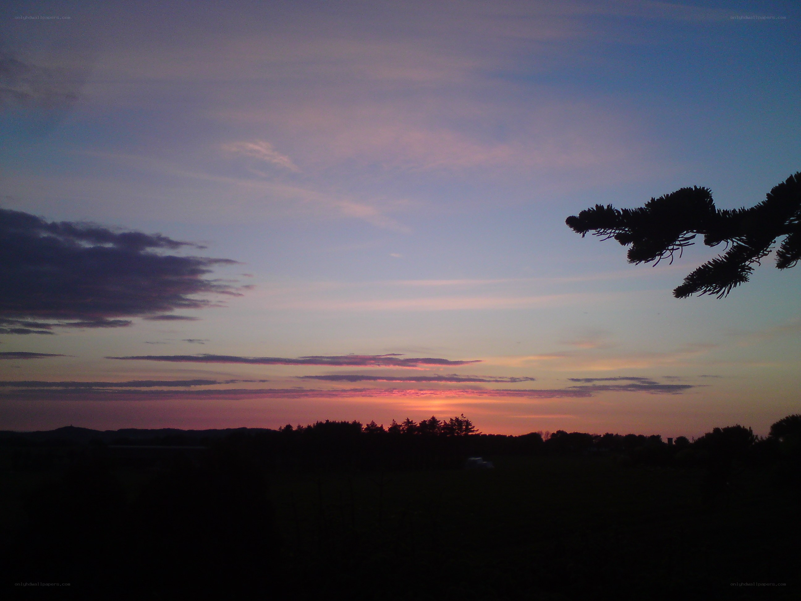 sunset over a rural landscape