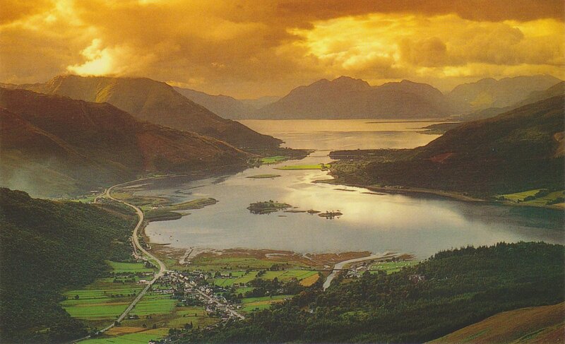 Sunset over a Scottish loch