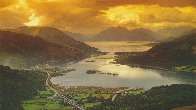 Sunset over a Scottish loch