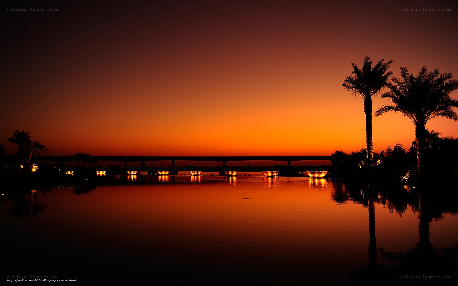 Sunset over a tranquil lake