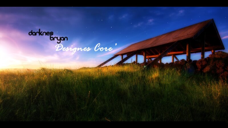 Sunset over a wooden shelter