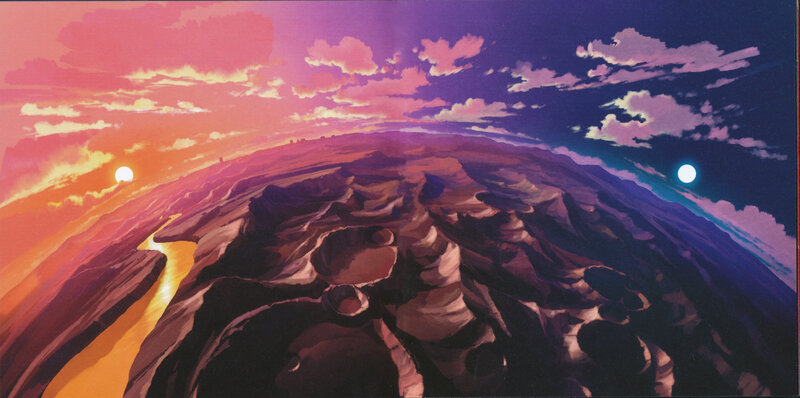 sunset over alien canyon