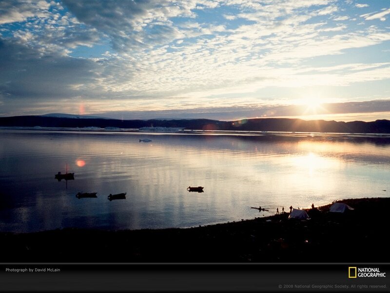 Sunset over Arctic Bay