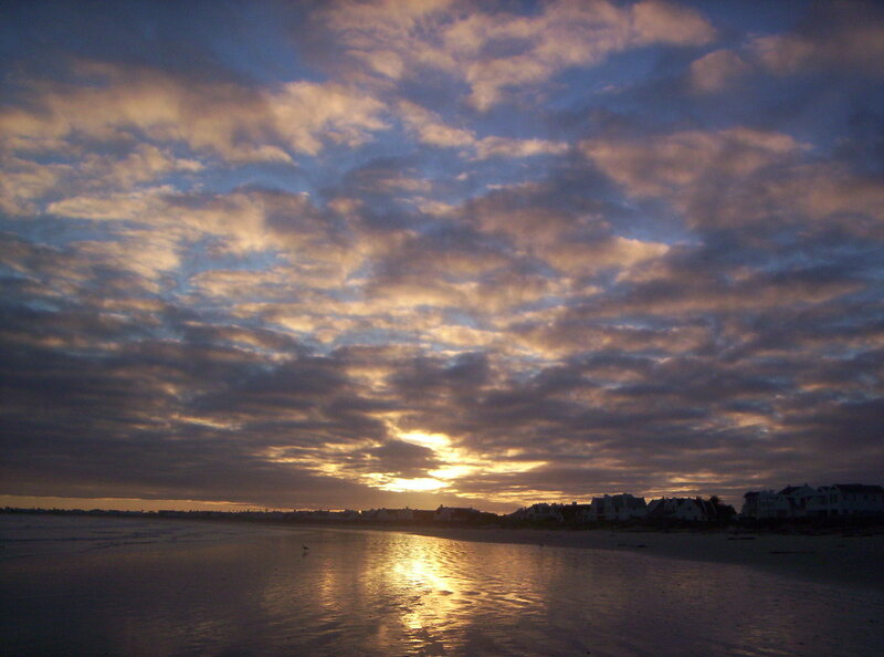 Sunset over Beach — Blue, Dramatic, Photograph, Clouds
