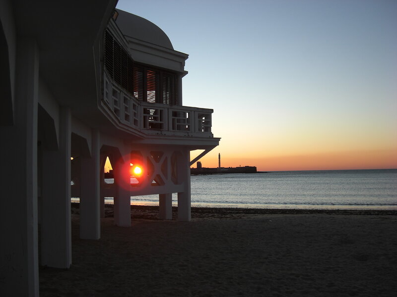 Sunset over Beach Building