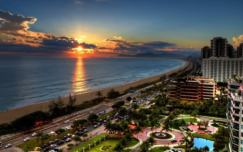 Sunset over Beach City — Blue