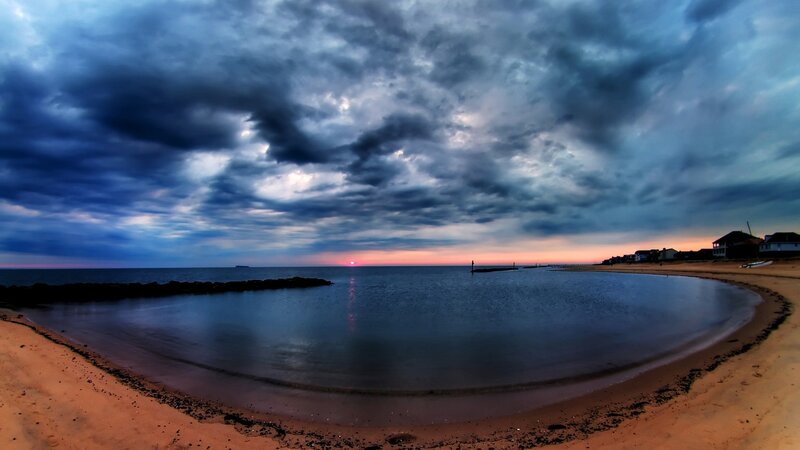 Sunset over Beach Cove — Blue