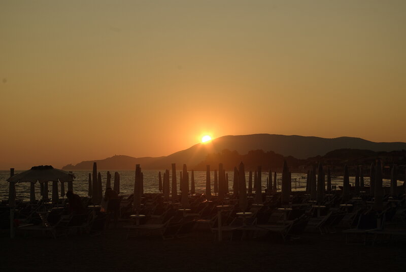 Sunset over Beach — Orange