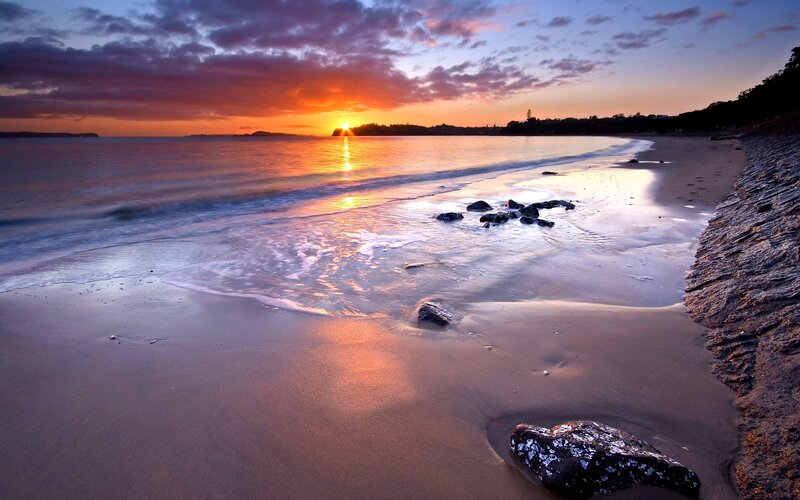 Sunset over Beach — Serene