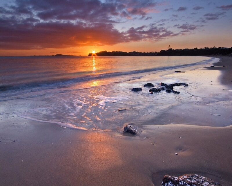 Sunset over Beach — Sky