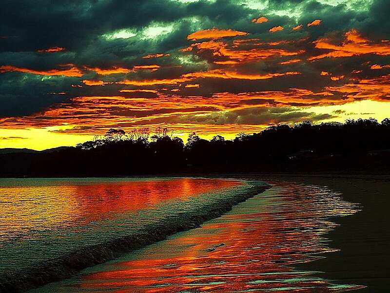 Sunset over Beach
