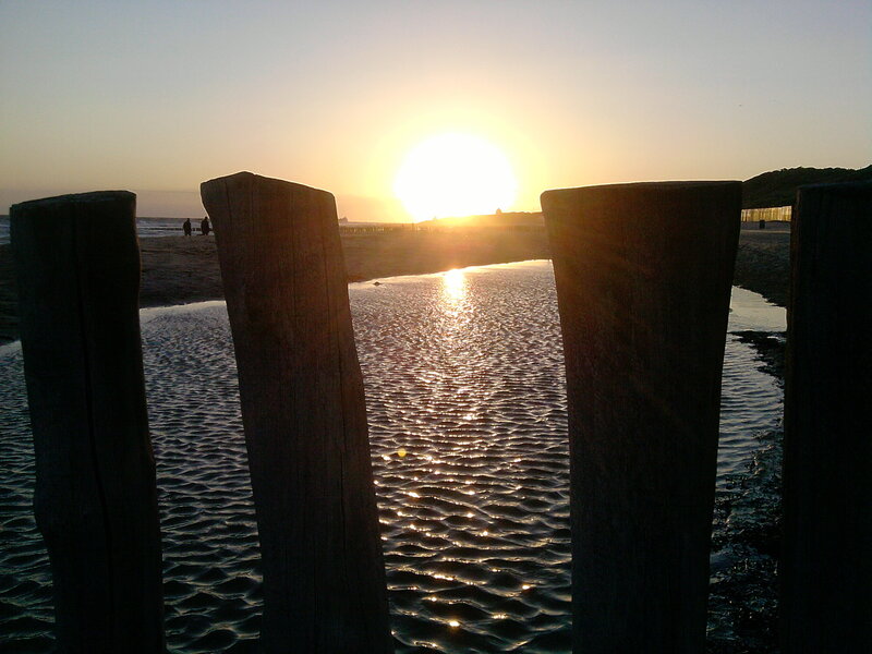Sunset over Beach Water