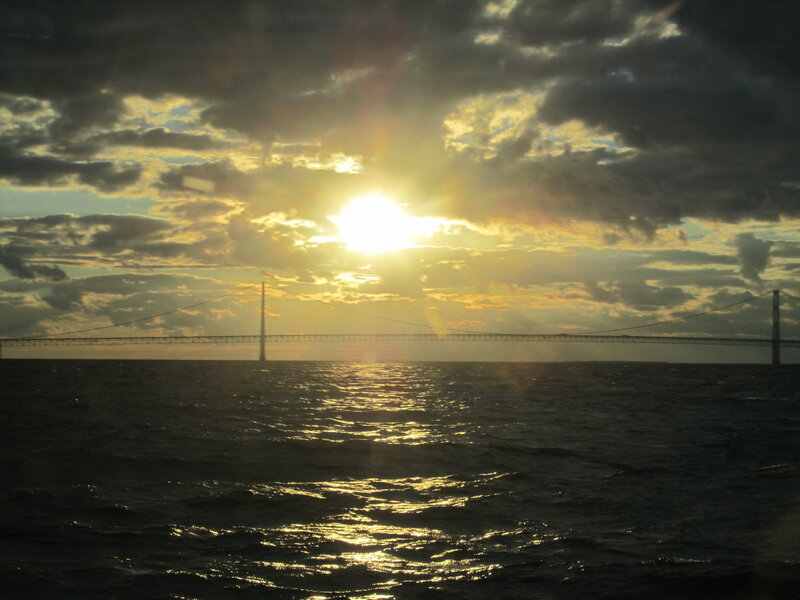 Sunset over Bridge — Yellow, Dramatic