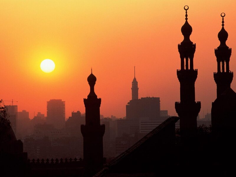 Sunset over Cairo skyline