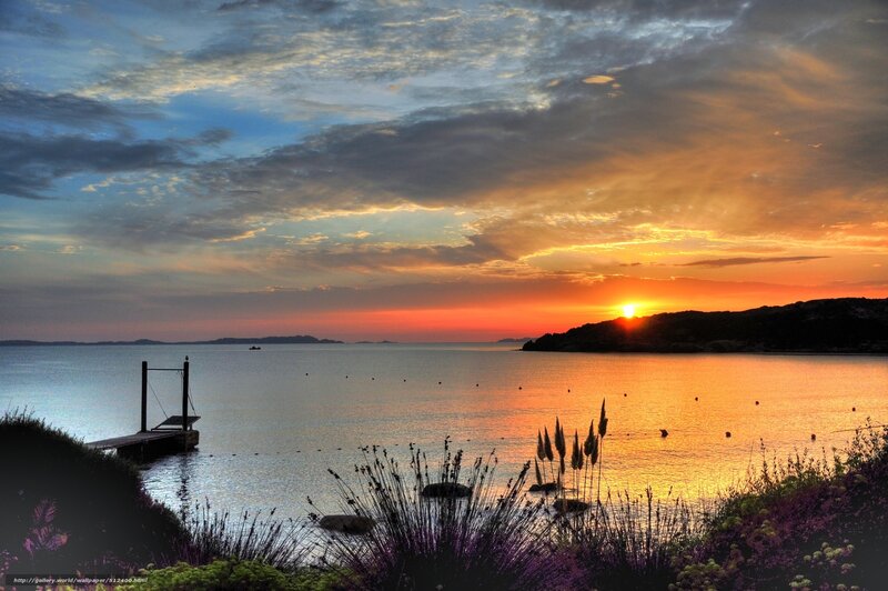 Sunset over Calm Bay — Orange