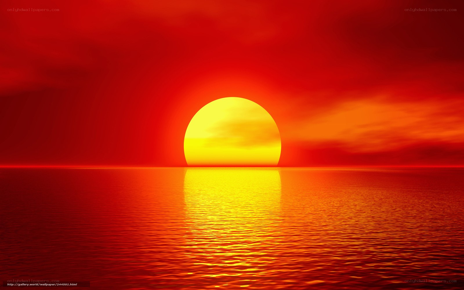 sunset over calm ocean