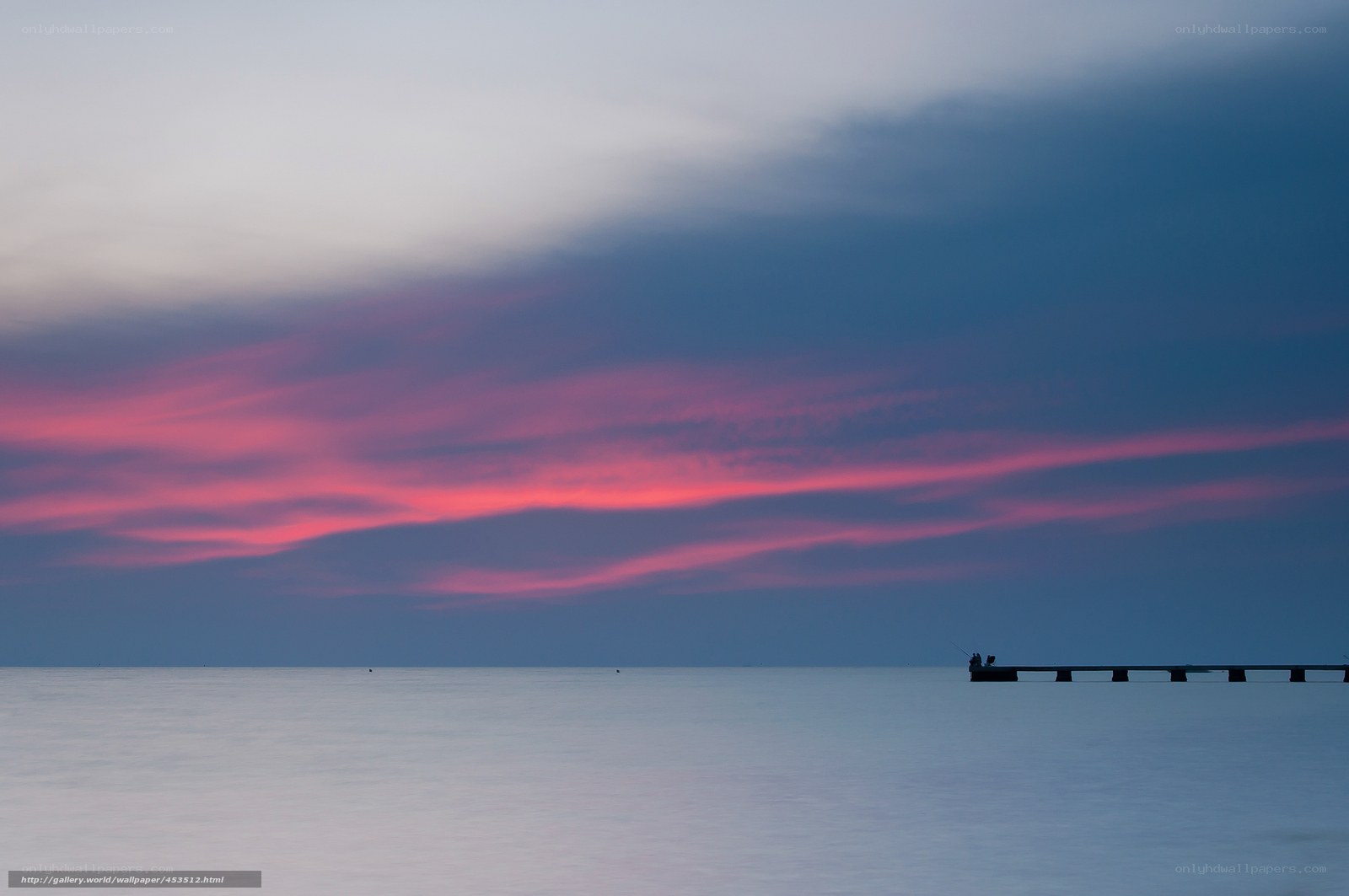 sunset over calm sea