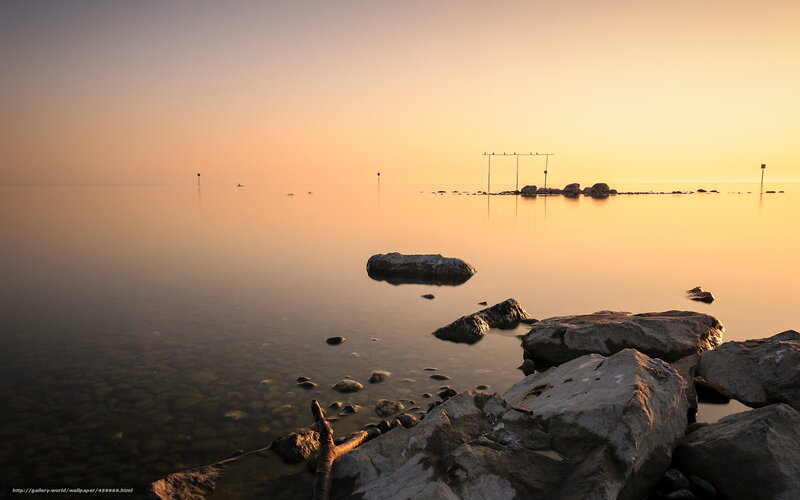 Sunset over calm waters